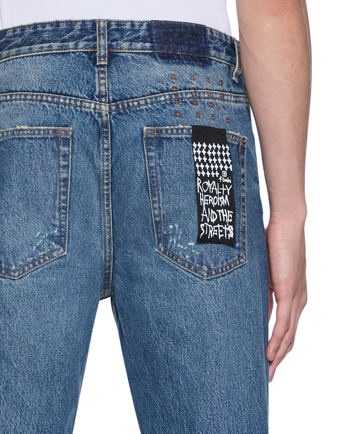 Mens Hazlow Relik Straight Denim Jeans - Denim