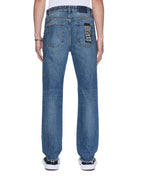 Mens Hazlow Relik Straight Denim Jeans - Denim