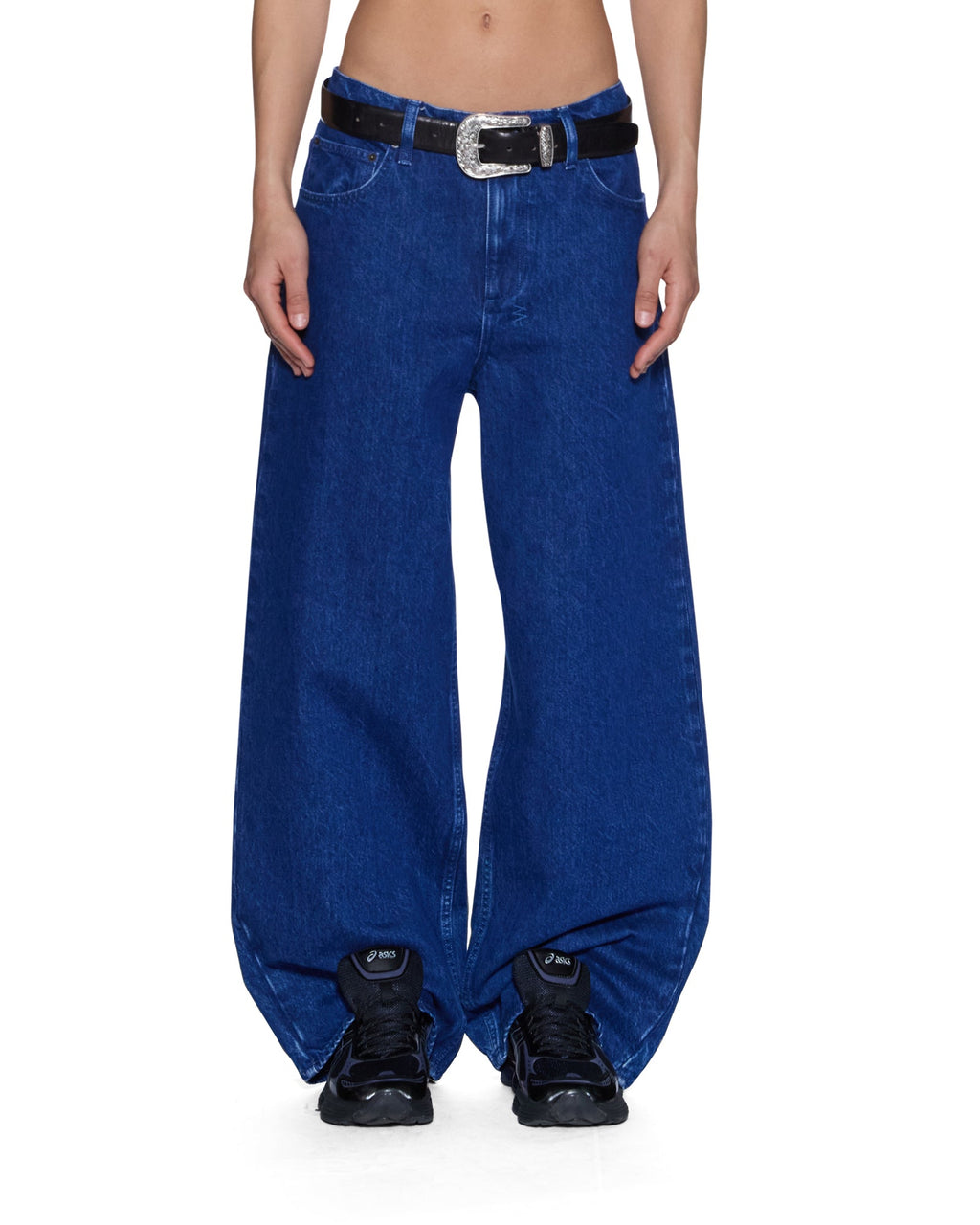 Womens Ksuper Marine Baggy Denim Jeans - Denim