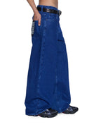 Womens Ksuper Marine Baggy Denim Jeans - Denim