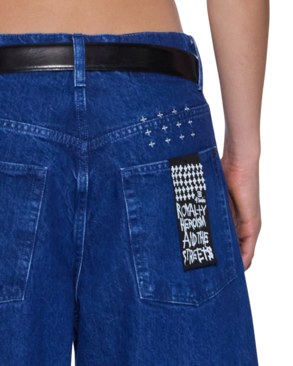 Womens Ksuper Marine Baggy Denim Jeans - Denim