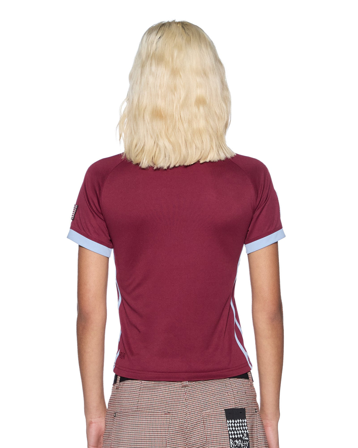 Womens Surround Vision Baby Jersey Sangria Slim Tees - Burgundy