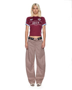 Womens Surround Vision Baby Jersey Sangria Slim Tees - Burgundy