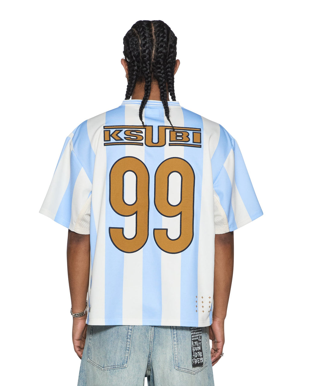 Mens Offside Ss Jersey Skyblu Relaxed Fashion Tops - Blue