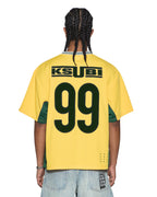 Mens Offside Ss Jersey Gold Relaxed Fashion Tops - Gold