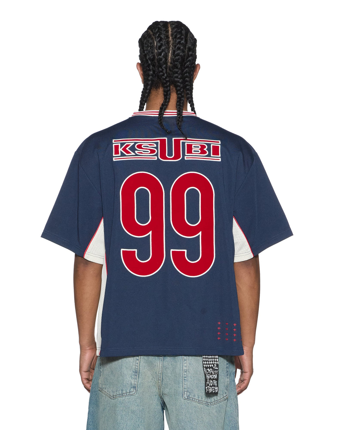 Mens Offside Ss Jersey Navy Relaxed Fashion Tops - Navy