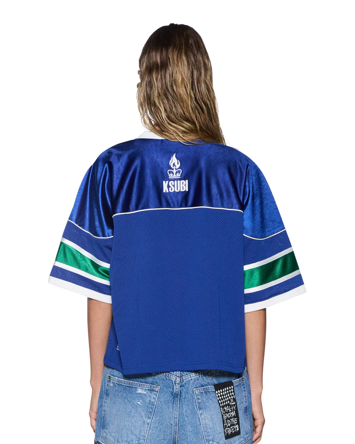 Womens 99 Spark Ss Jersey Blue Relaxed Fashion Tops