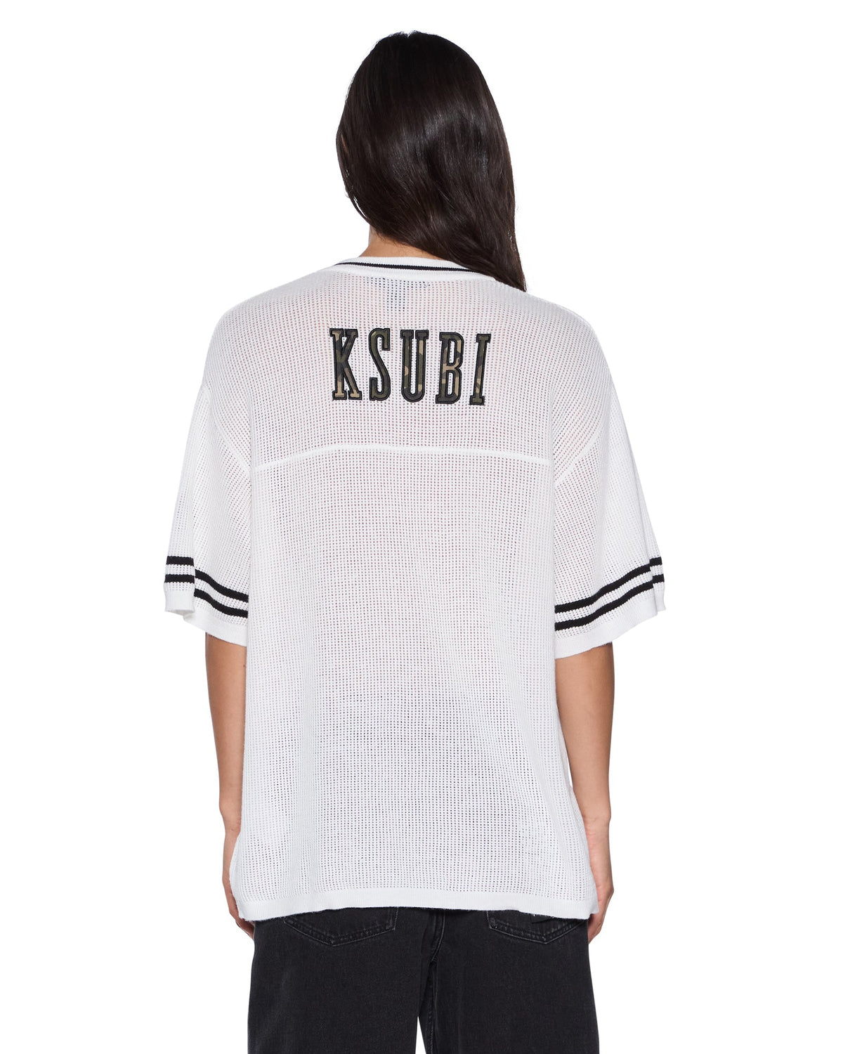 Womens Derby Boyfriend Ss Jersey Camo Shell Relaxed Tees - Green