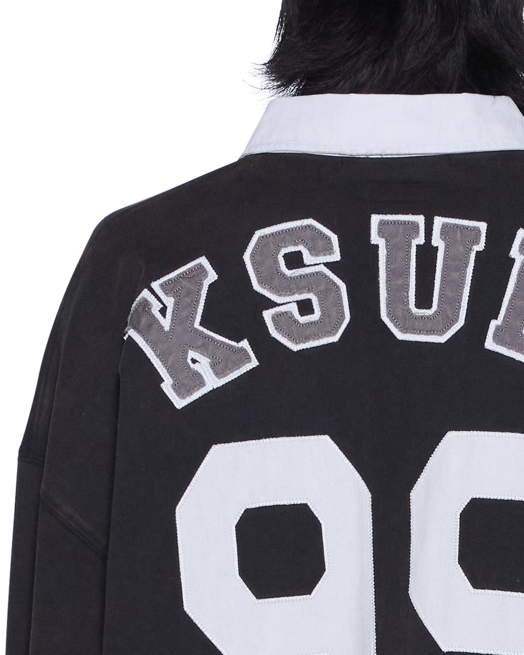 Mens Duke Rugby Ls Jersey Black Oversized Shirts - Black