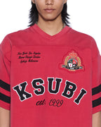 Mens Duke Ss Jersey Crimson Oversized Tees - Red