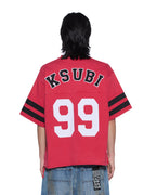 Mens Duke Ss Jersey Crimson Oversized Tees - Red