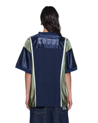 Womens Playoff Ss Jersey Navy Relaxed Fashion Tops - Navy
