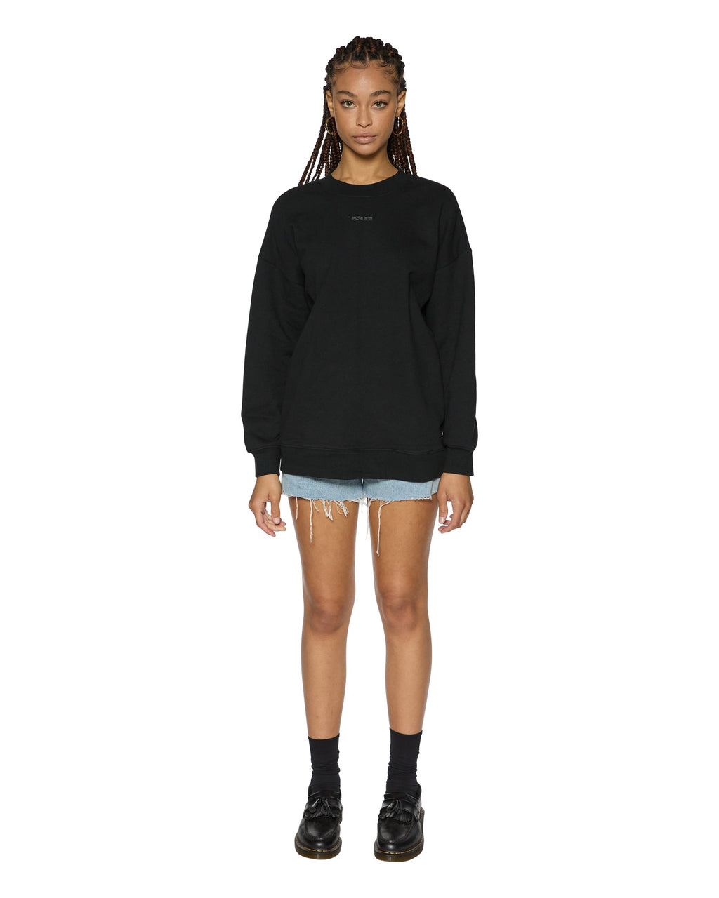 Womens Sott Oh G Crew Black Oversized Fleece - Black