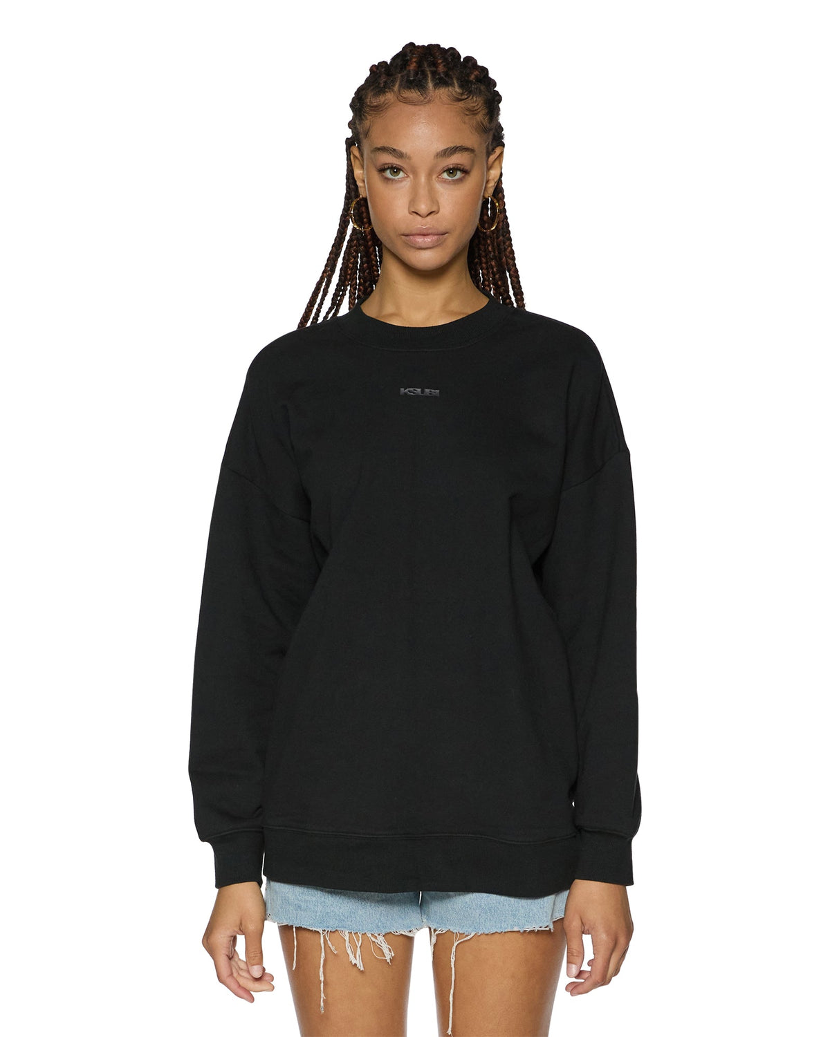 Womens Sott Oh G Crew Black Oversized Fleece - Black