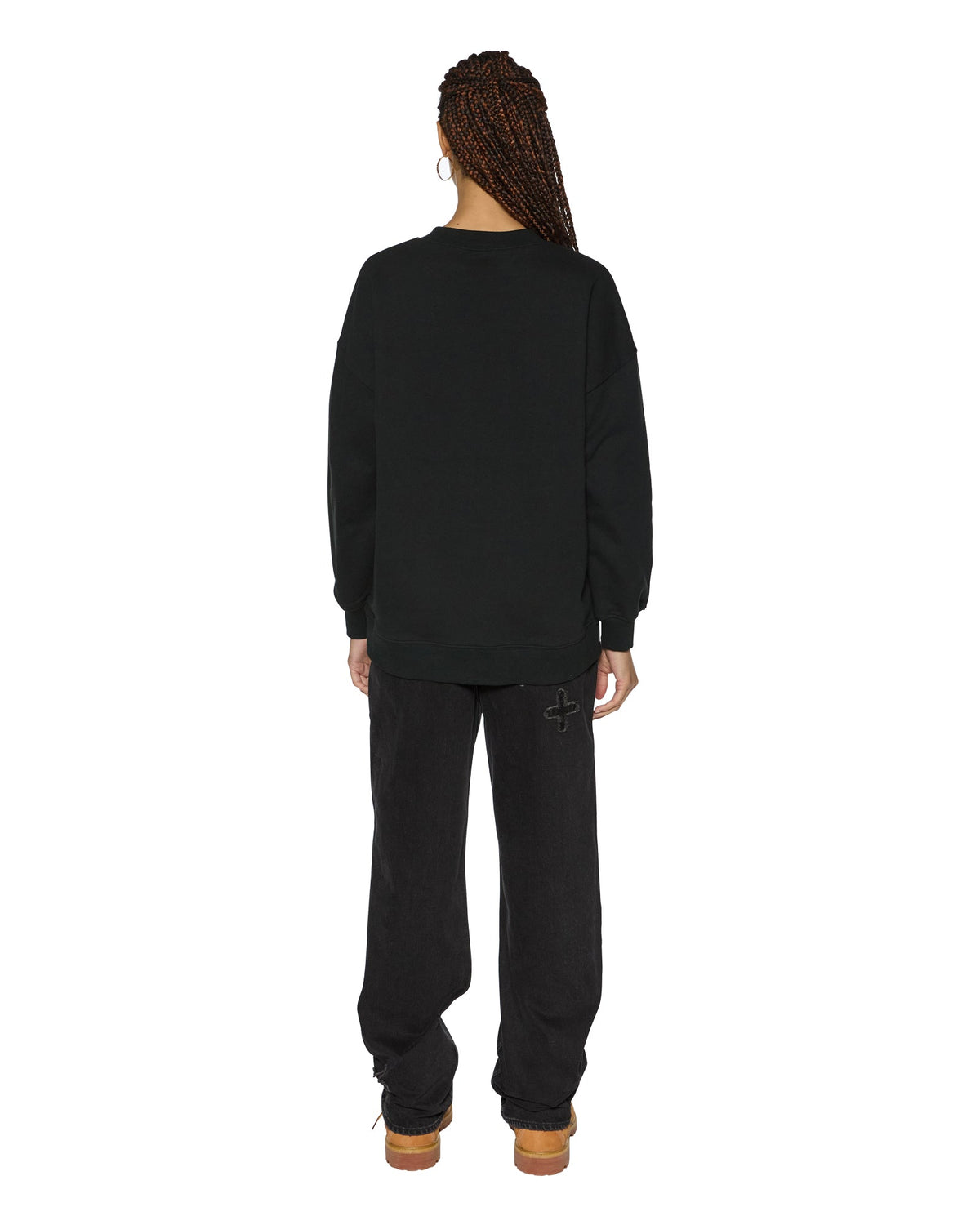 Womens Sott Oh G Crew Black Oversized Fleece - Black