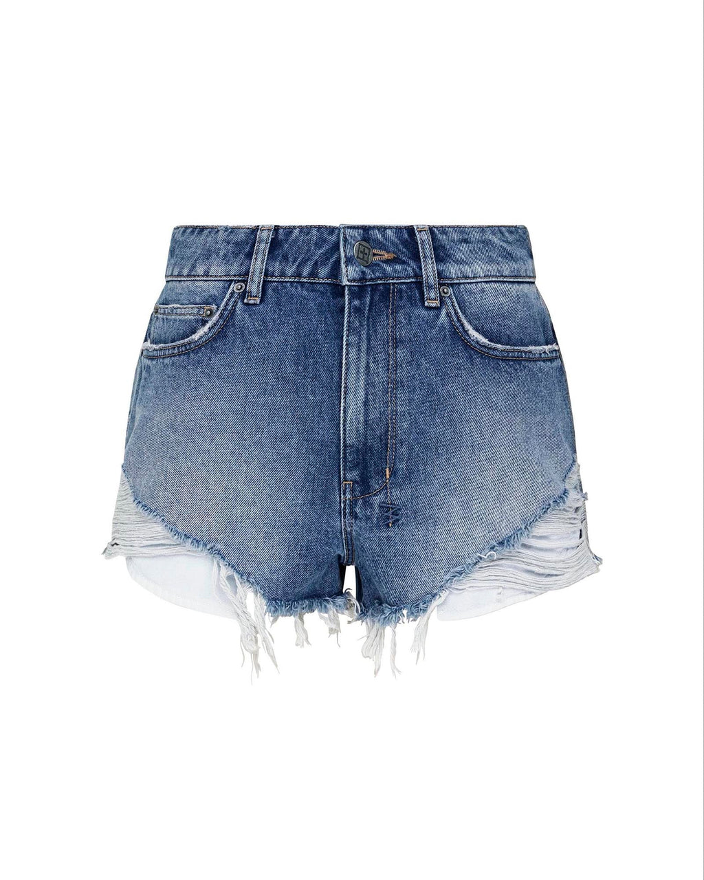 Womens Kali Shorts Exposed Tidal Fitted Walkshorts - Denim