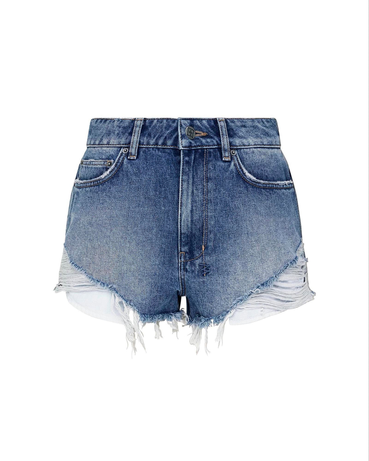 Womens Kali Shorts Exposed Tidal Fitted Walkshorts - Denim