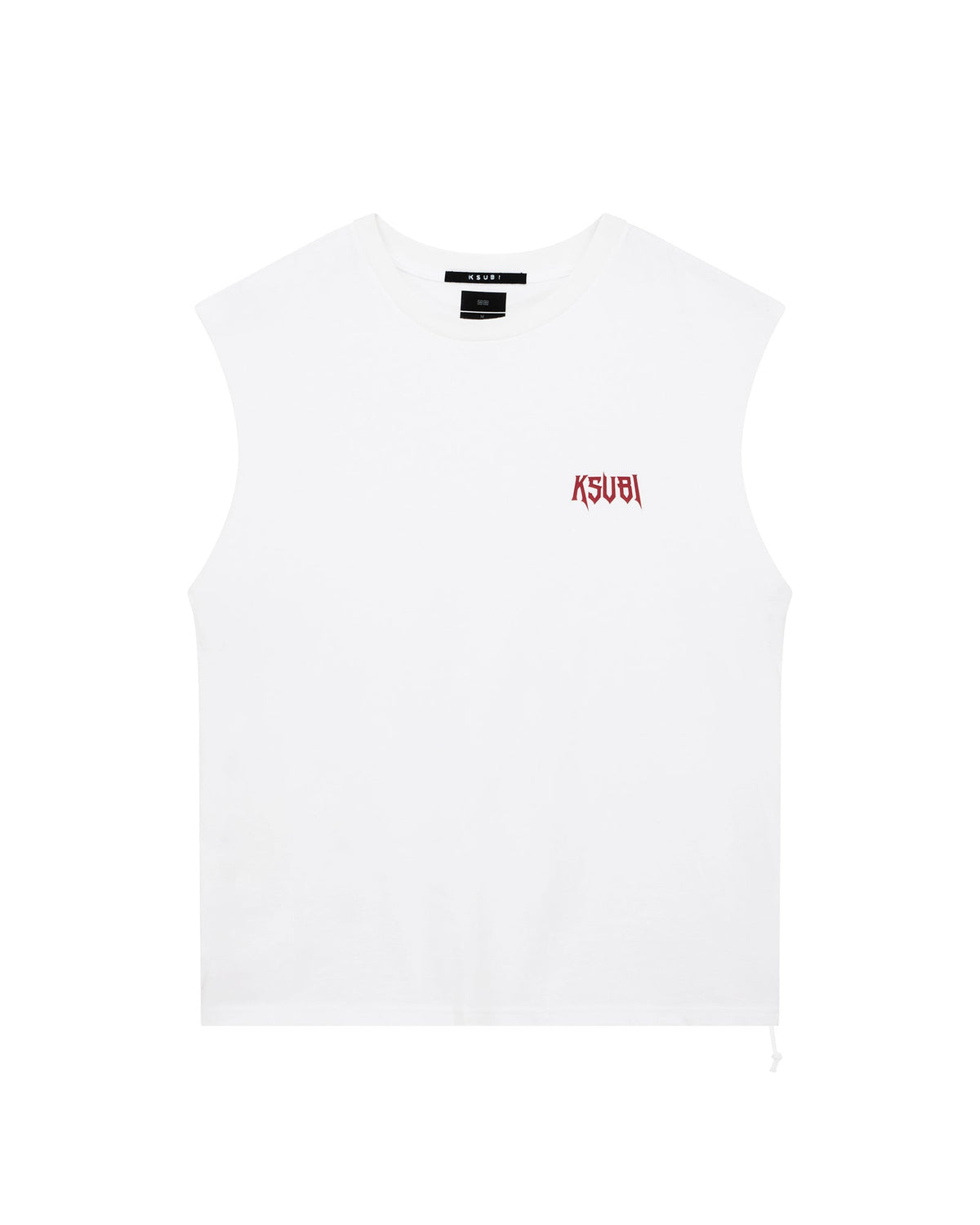 Mens Kingdom Cut Off Biggie Tee White Oversized Tees - White