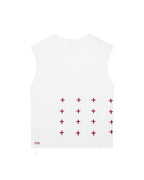 Mens Kingdom Cut Off Biggie Tee White Oversized Tees - White
