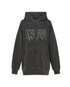 Womens Kingdom Oh G Hoodie Charcoal Oversized Fleece - Grey