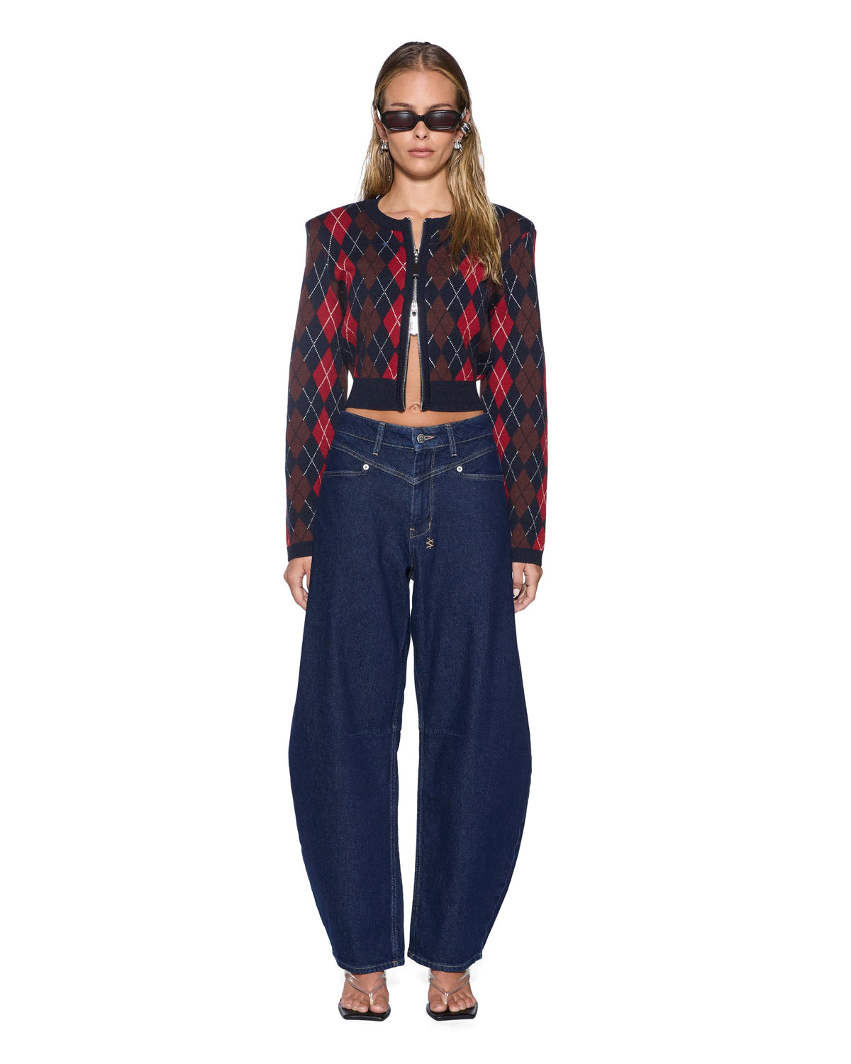 Womens Barrel Jean Original Rinse Barrel Leg Denim Jeans - Denim
