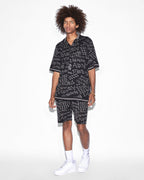 Mens Heroism Knit Resort Ss Shirt Black Regular Shirts - Black