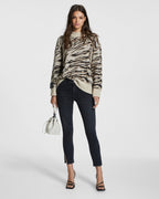 Womens Pantera Intarzia Jumper Relaxed Knitwear - Multi Colour