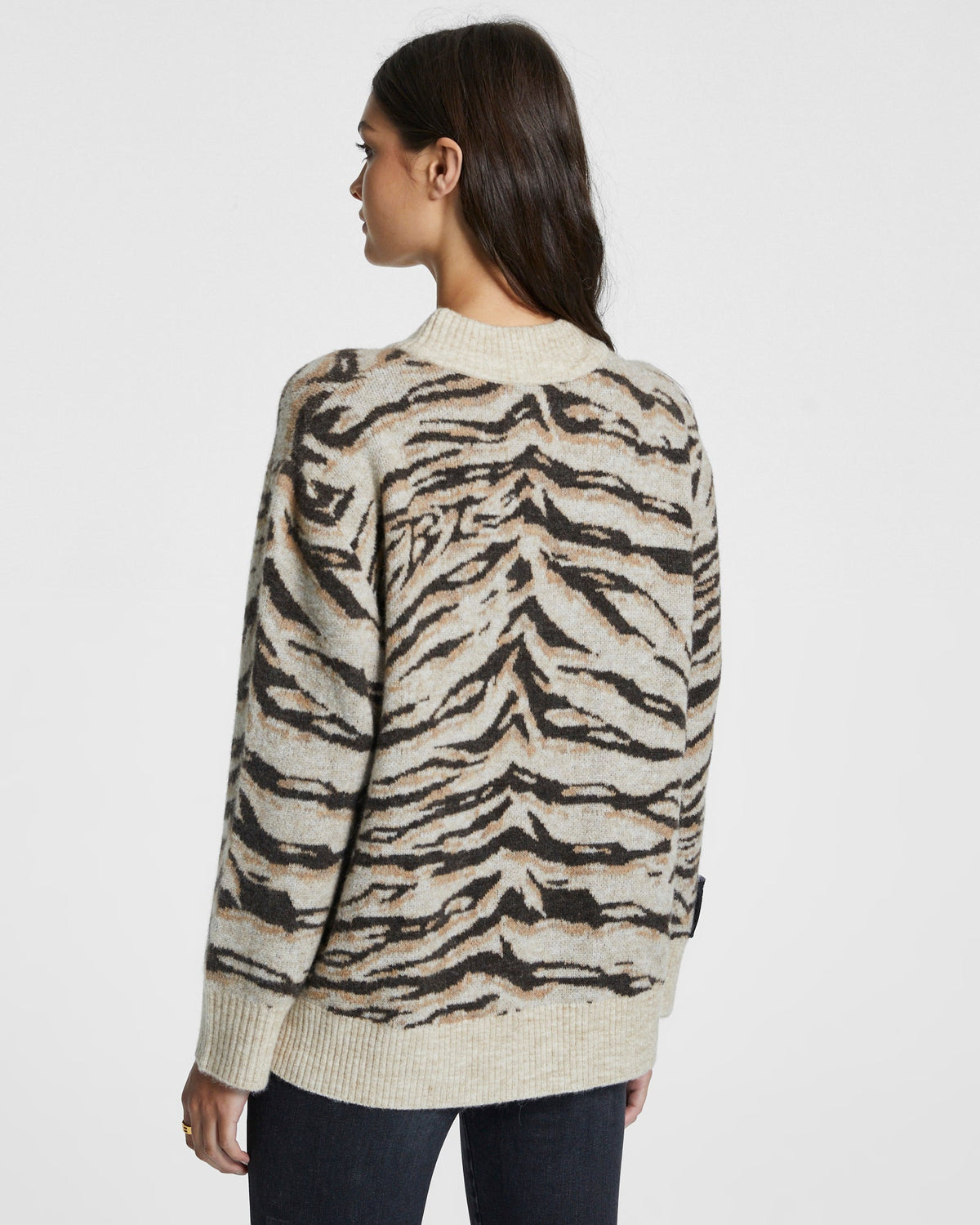 Womens Pantera Intarzia Jumper Relaxed Knitwear - Multi Colour