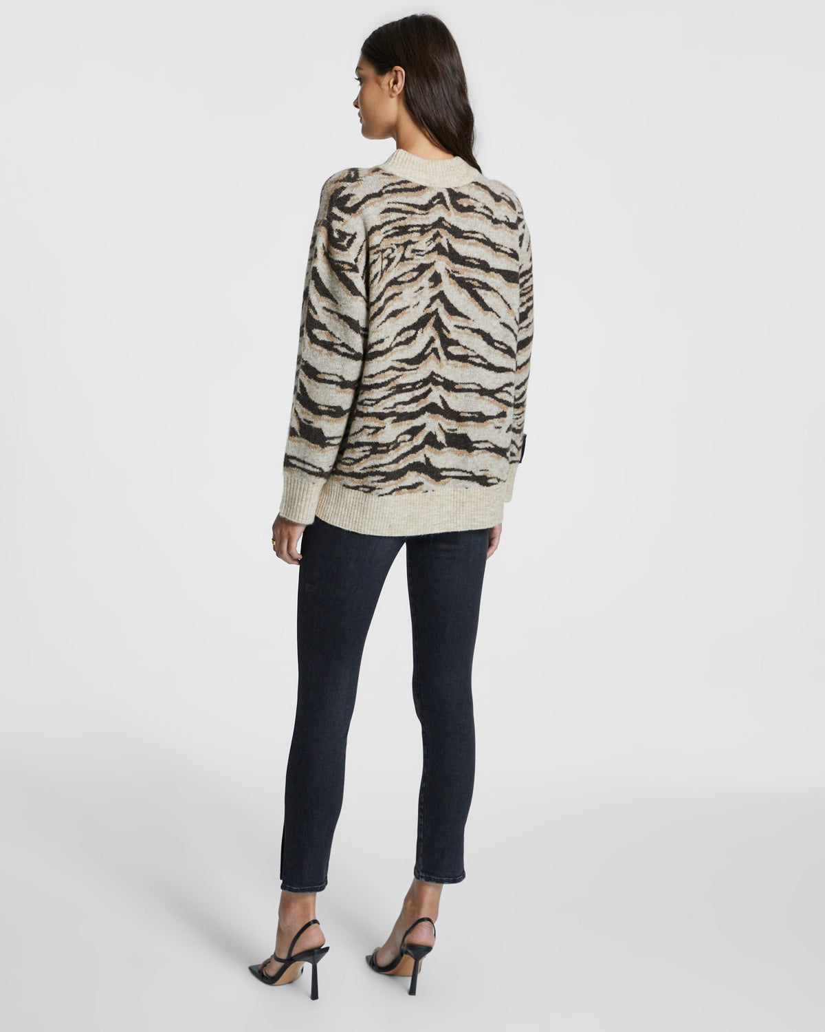 Womens Pantera Intarzia Jumper Relaxed Knitwear - Multi Colour