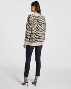 Womens Pantera Intarzia Jumper Relaxed Knitwear - Multi Colour