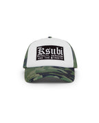 Krome Puff Trucker Cap Camo Regular Headwear - Green