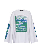 Womens Kstudio Boyfriend Ls Tee White Oversized Tees - White