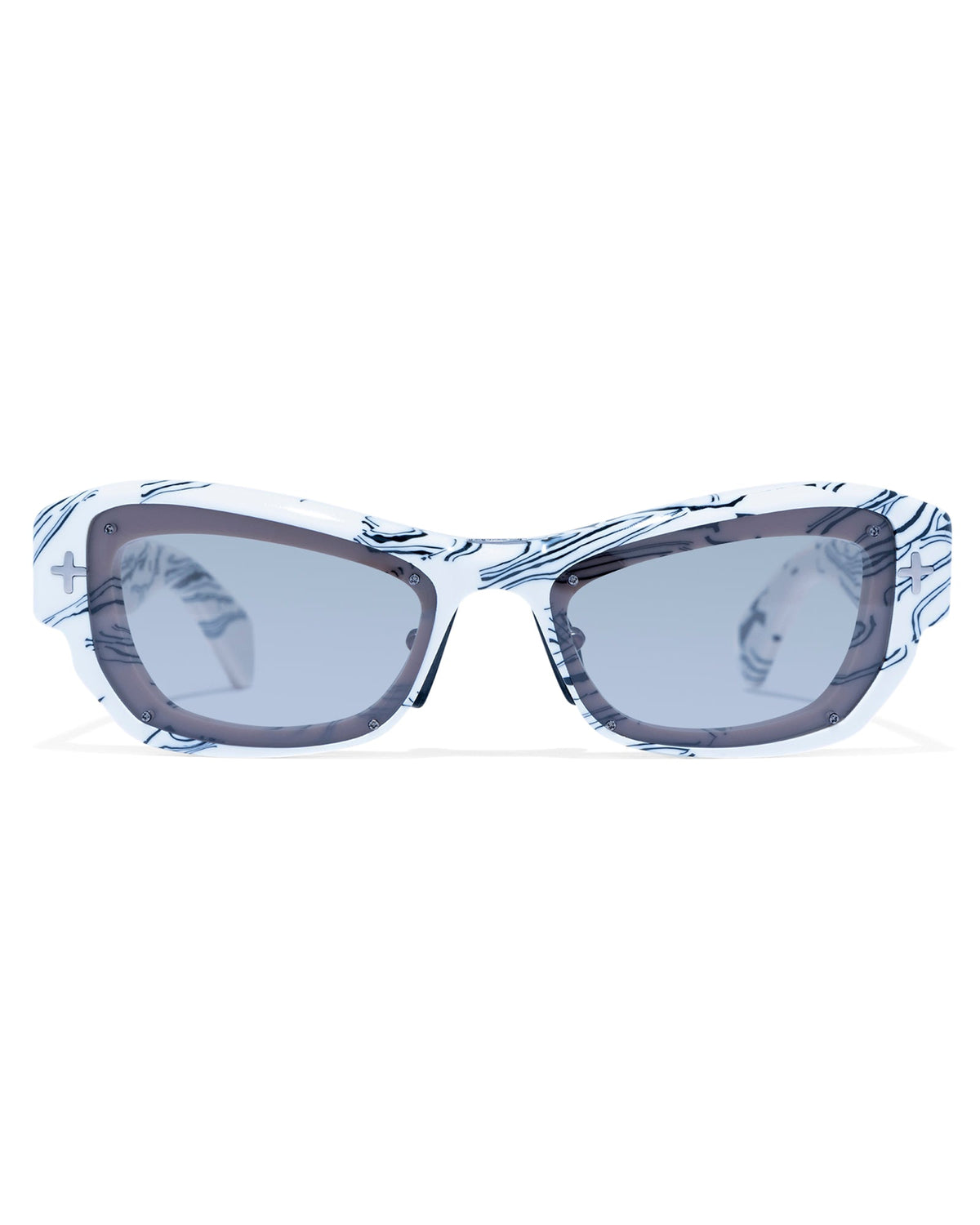 Cypher Sunglasses White Marble Eyewear - White