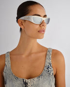 Sloane Sunglasses Metallic Chrome Eyewear - Silver