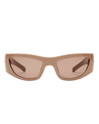 Sloane Sunglasses Milky Latex Eyewear - Tan