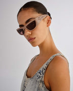 Sloane Sunglasses Milky Latex Eyewear - Tan