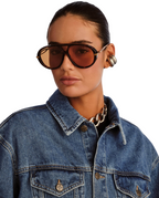 The Kondor Sunglasses Old Skool Tort Eyewear - Brown