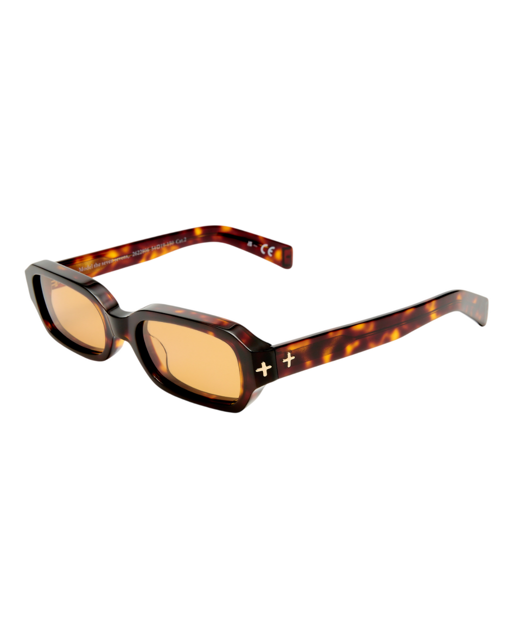 The Seven Sevens Old Skool Tort Amber Tint Eyewear - Brown