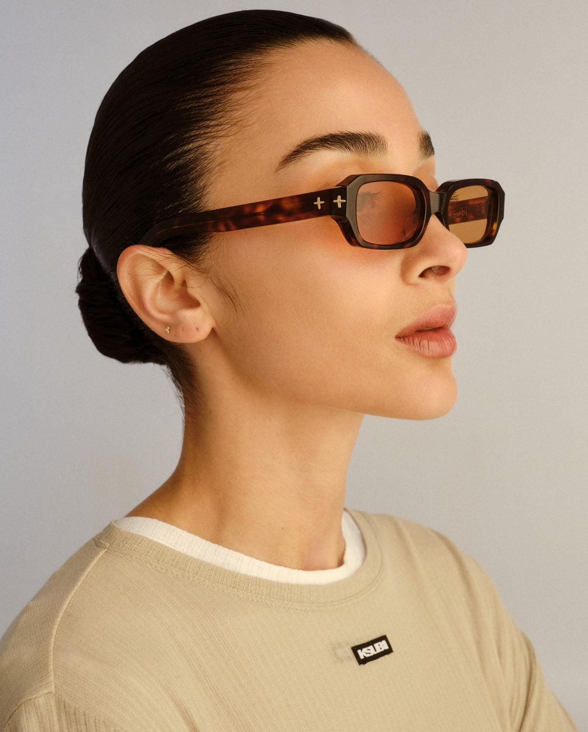 The Seven Sevens Old Skool Tort Amber Tint Eyewear - Brown