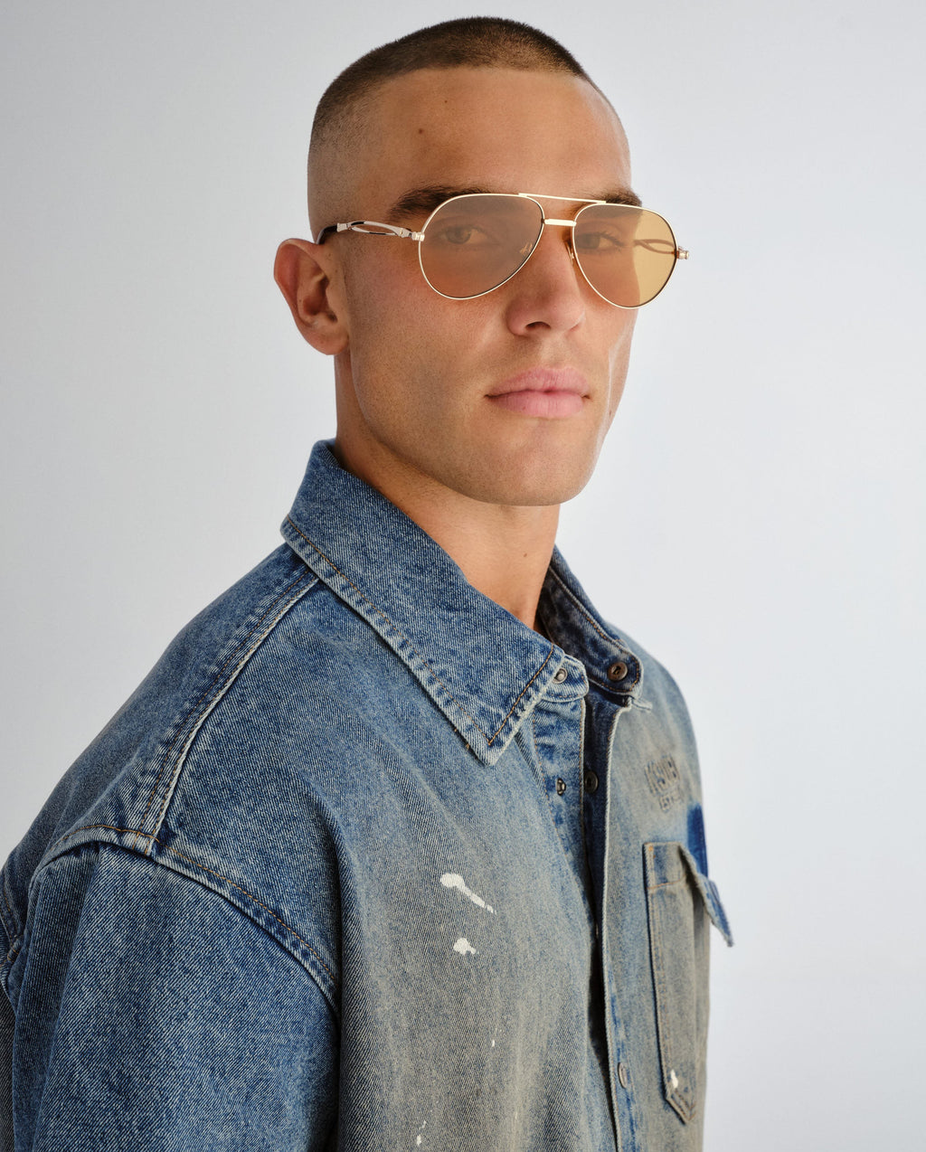 The Montana Sunglasses Gold Amber Eyewear - Gold