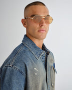 The Montana Sunglasses Gold Amber Eyewear - Gold