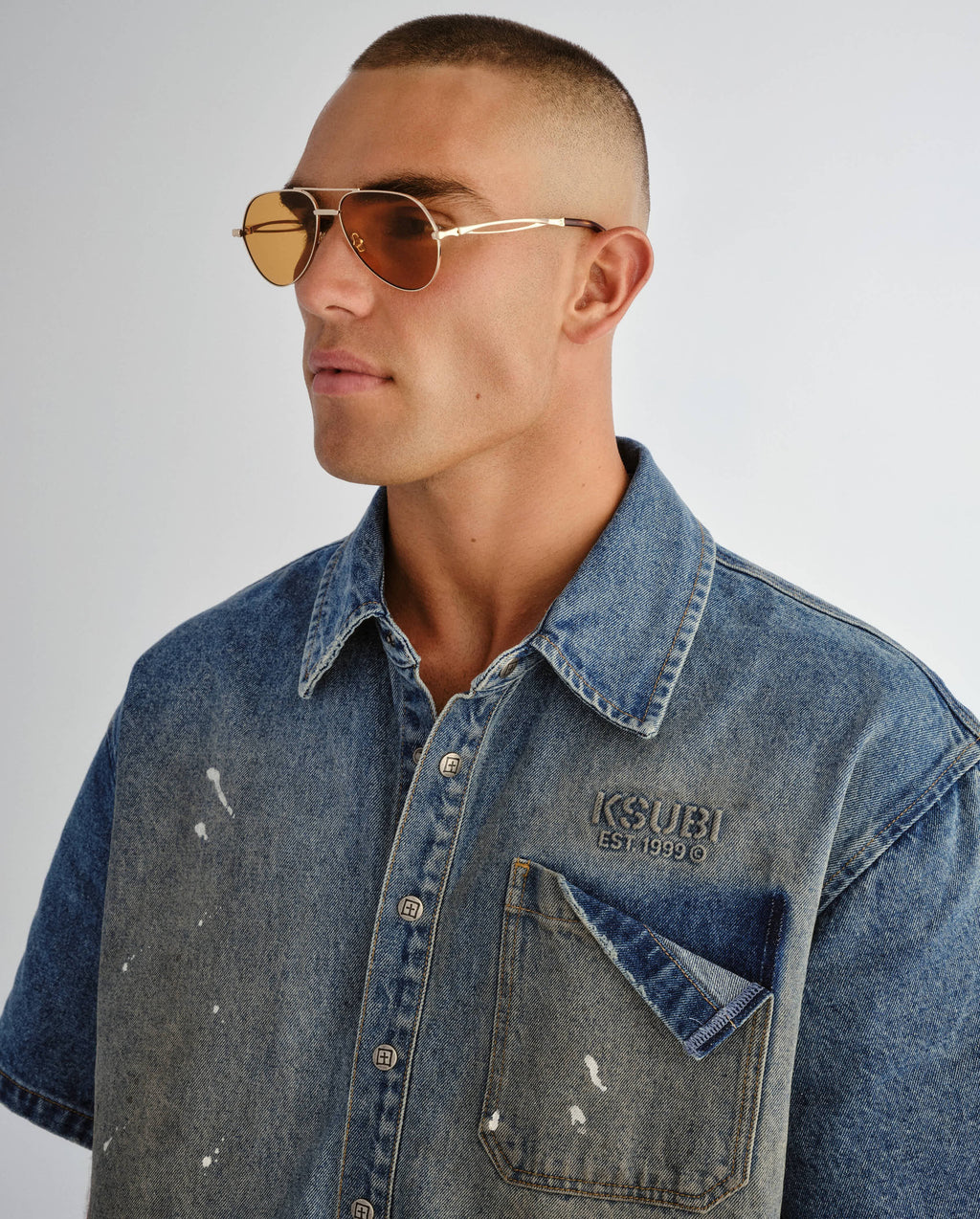 The Montana Sunglasses Gold Amber Eyewear - Gold