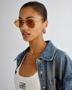 The Montana Sunglasses Gold Amber Eyewear - Gold