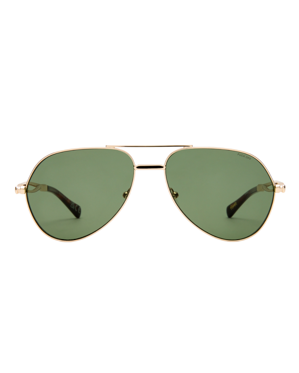 The Montana Sunglasses Gold Green Eyewear - Gold