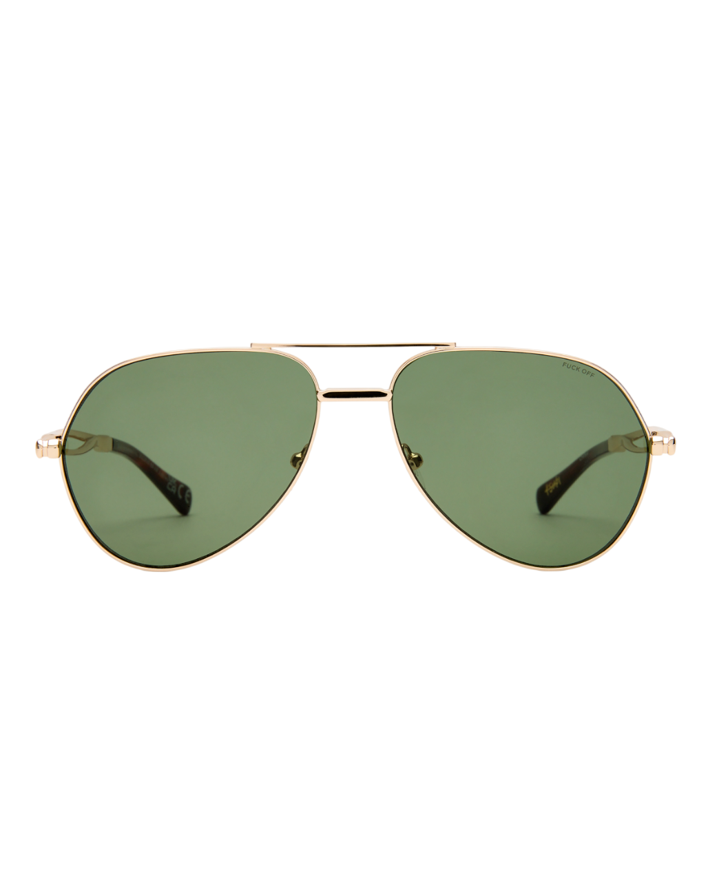 The Montana Sunglasses Gold Green Eyewear - Gold