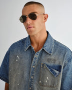 The Montana Sunglasses Gold Green Eyewear - Gold