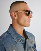 The Montana Sunglasses Gold Green Eyewear - Gold
