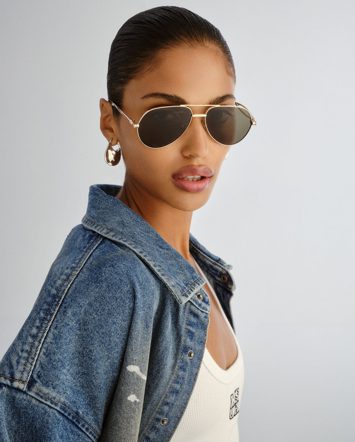 The Montana Sunglasses Gold Green Eyewear - Gold