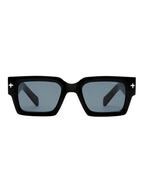 The Kingy Sunglasses Black Silver Eyewear - Black