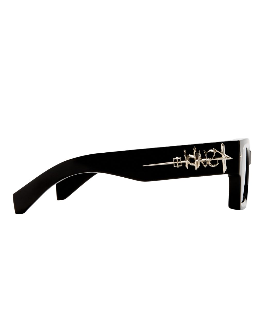 The Kingy Sunglasses Black Silver Eyewear - Black